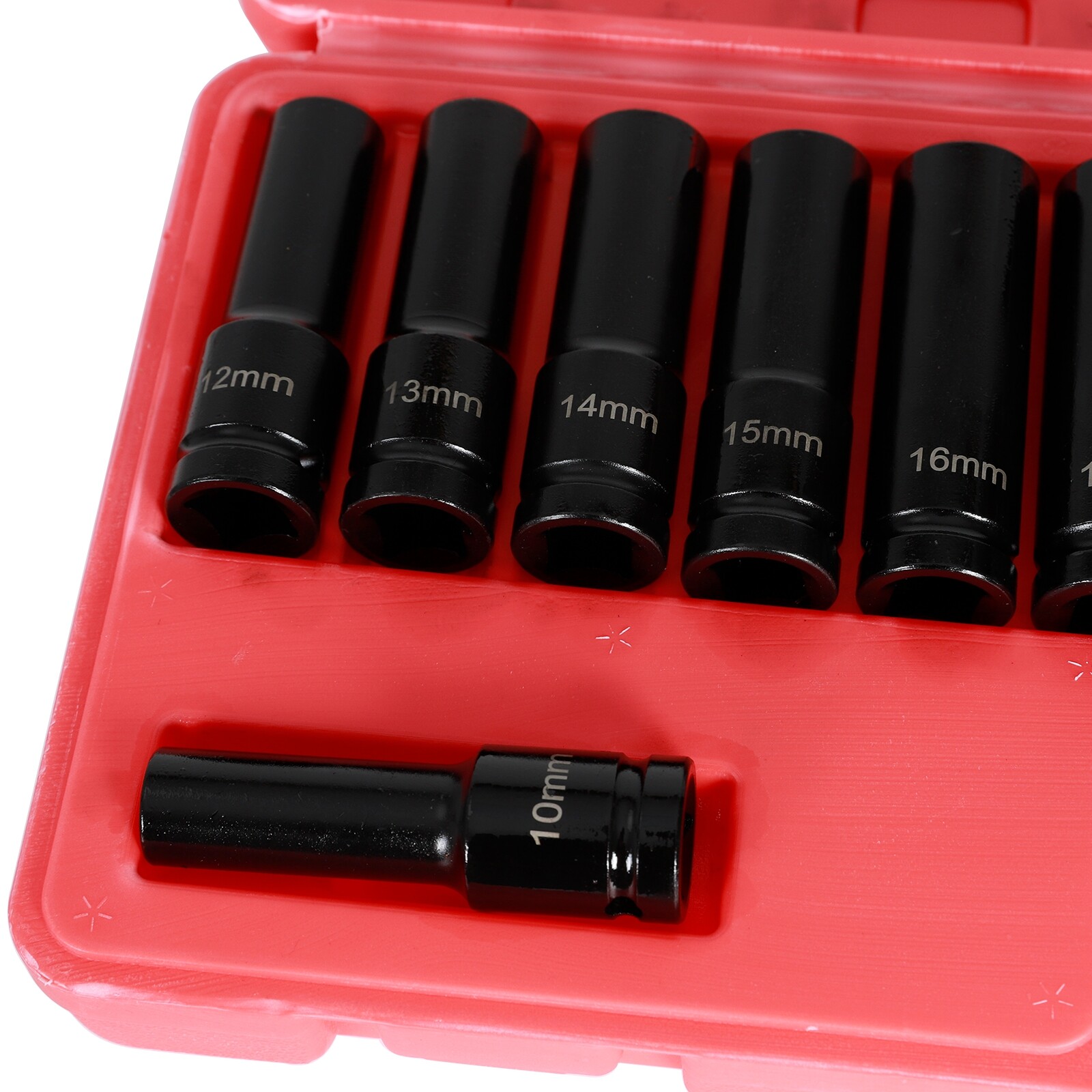 1/2” DRIVE DEEP IMPACT SOCKET SET METRIC 6 Pt 10-24mm 15PC FULL SET