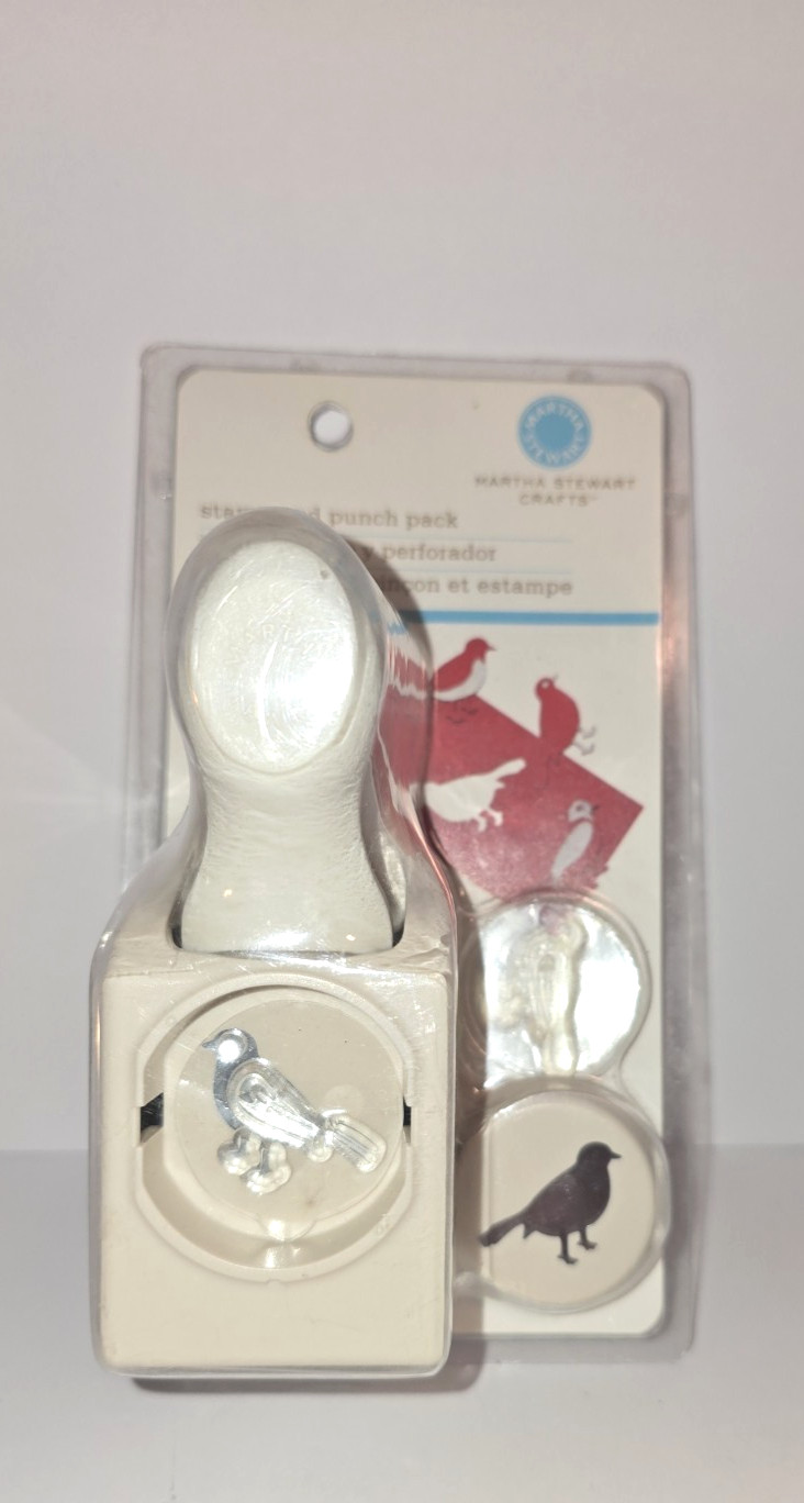 2009 Martha Stewart Crafts Stamp and Punch Pack- - Bird-  Unused New In Package