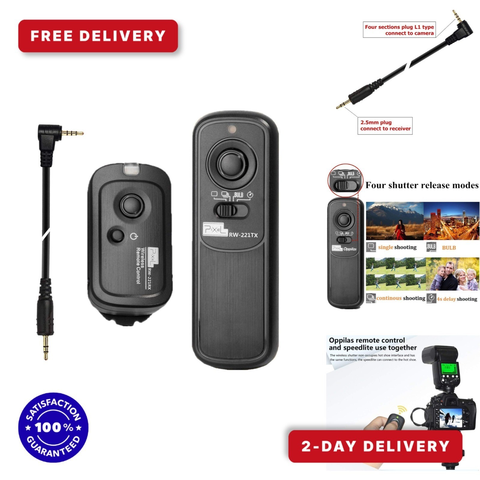 Wireless Shutter Release Remote Control for Panasonic Lumix G7 S5 S1 G95