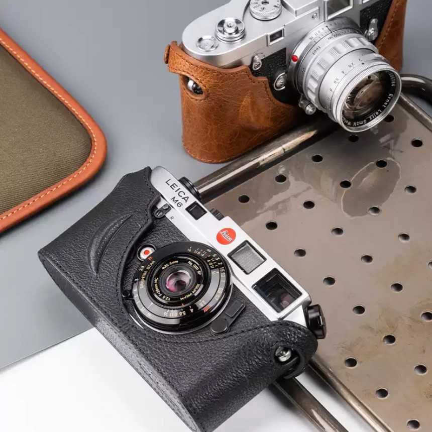 Leather Camera Bag Case Grip Protect Cover For Leica M6 M7 M4 M3 M2 M1 MP MDa