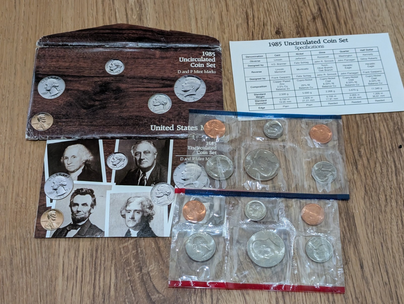 1985 United States Mint Proof Coin Set. Denver & Philadelphia. US USA