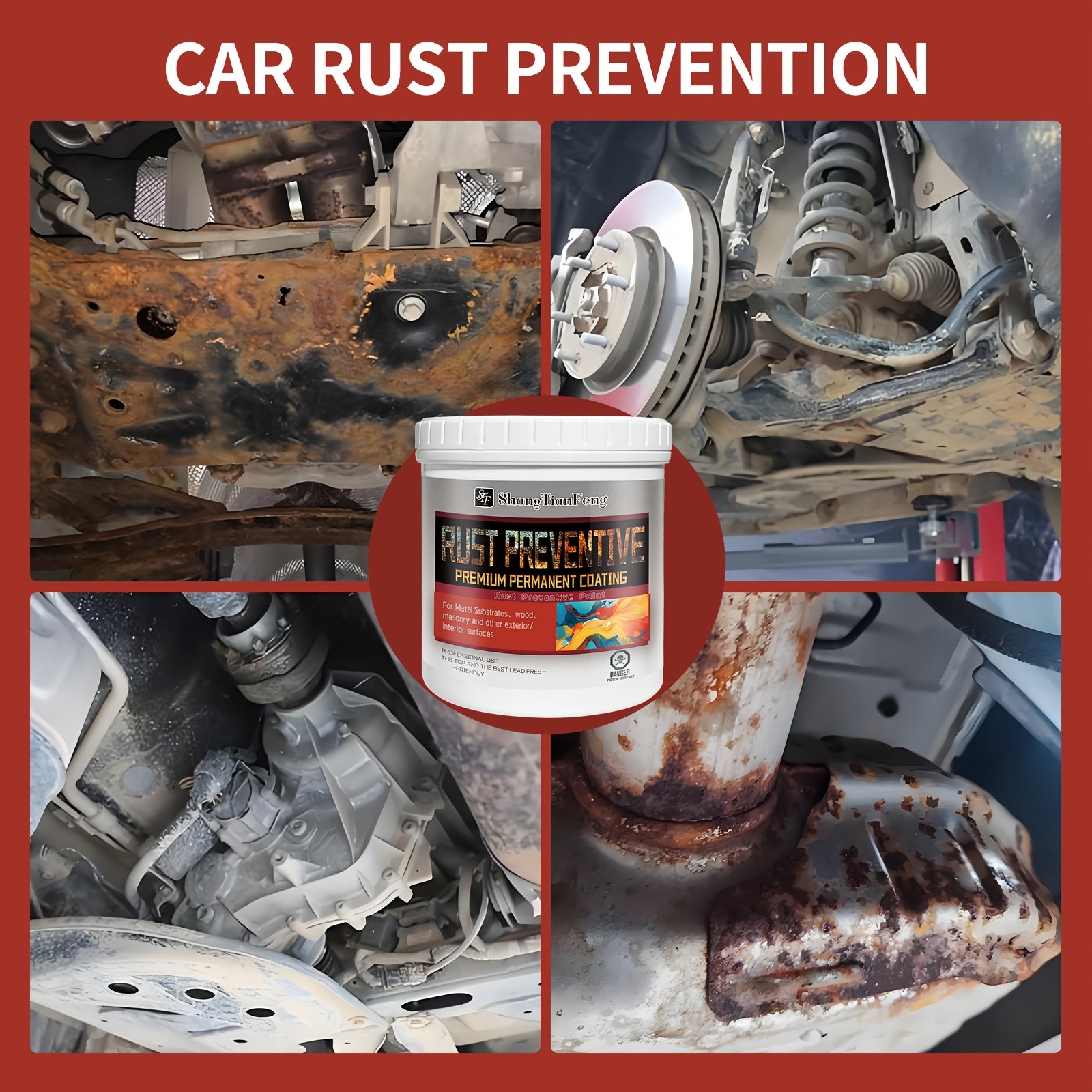 Rust Proof Paint Kit, All-in-1 Rust Converter & Metal Primer, Ideal for Auto