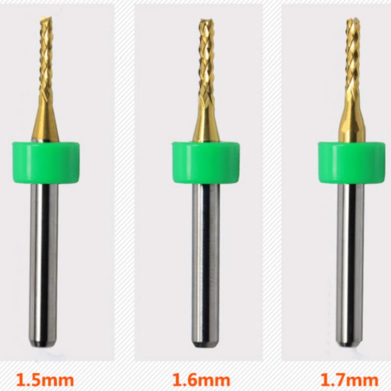 10pc Corn PCB Milling Cutter With Positioning Ring TIN Coating Engraving/PVC/CNC
