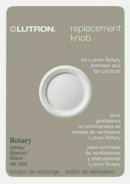 Lutron RK-WH White Rotating Dimmer Replacement Knob New