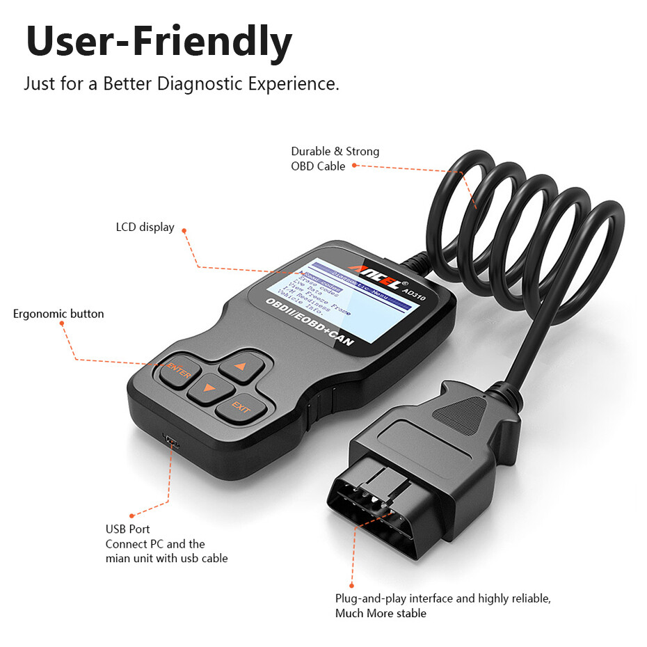 AD310 Car Engine Fault Code Reader Universal Auto Scanner OBD2 Diagnostic Tool