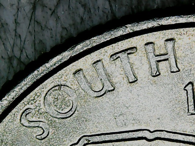 2000 P Washington Quarter  double Obverse + Reverse.