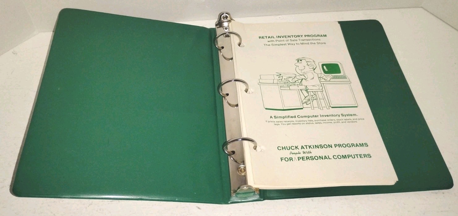 Retail Inventory Program RIP 1983 Chuck Atkinson + Manuals & 6 Disks Kaypro CP/M