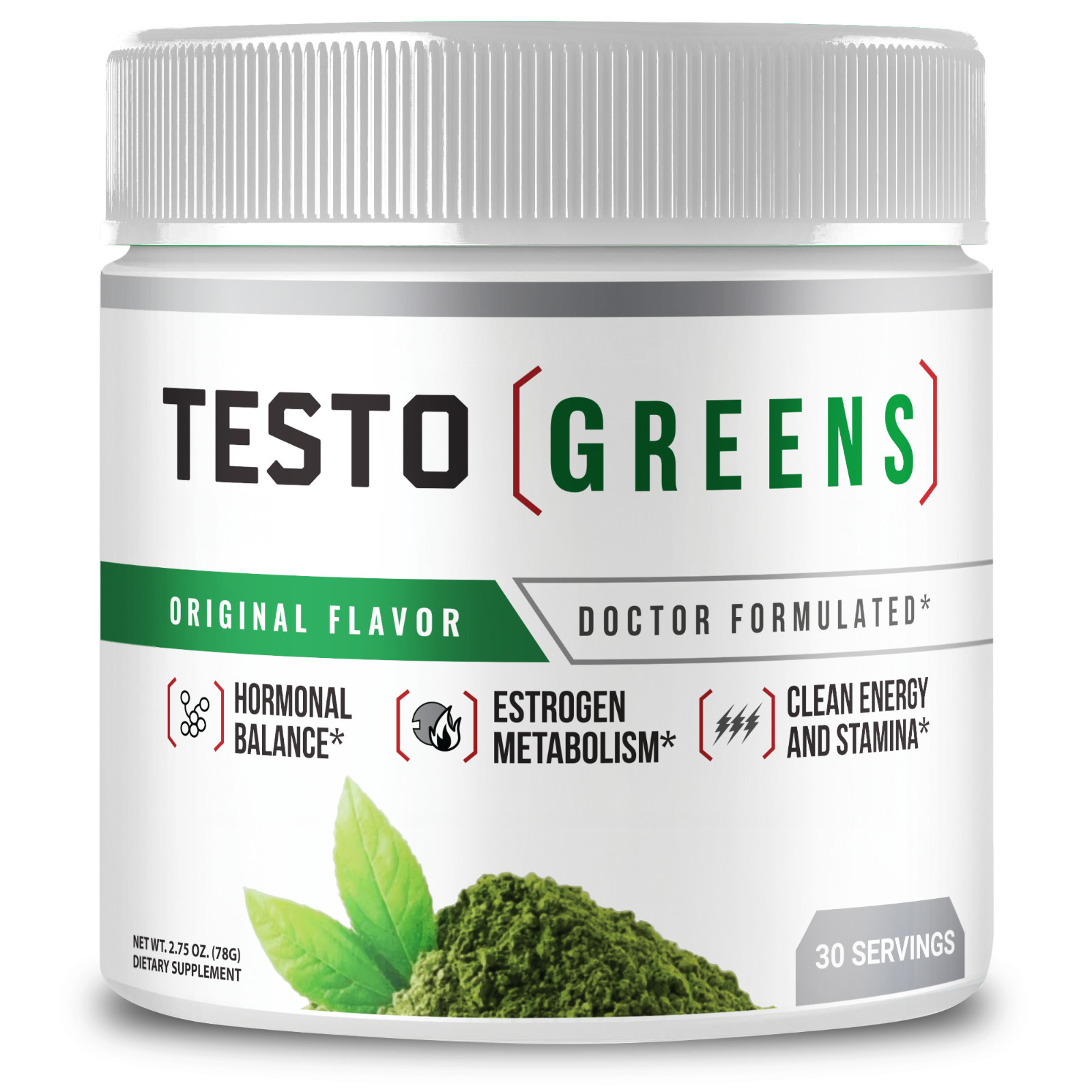 (1 Pack) TestoGreens Advanced Energy Support Supplement - Health Support Powder