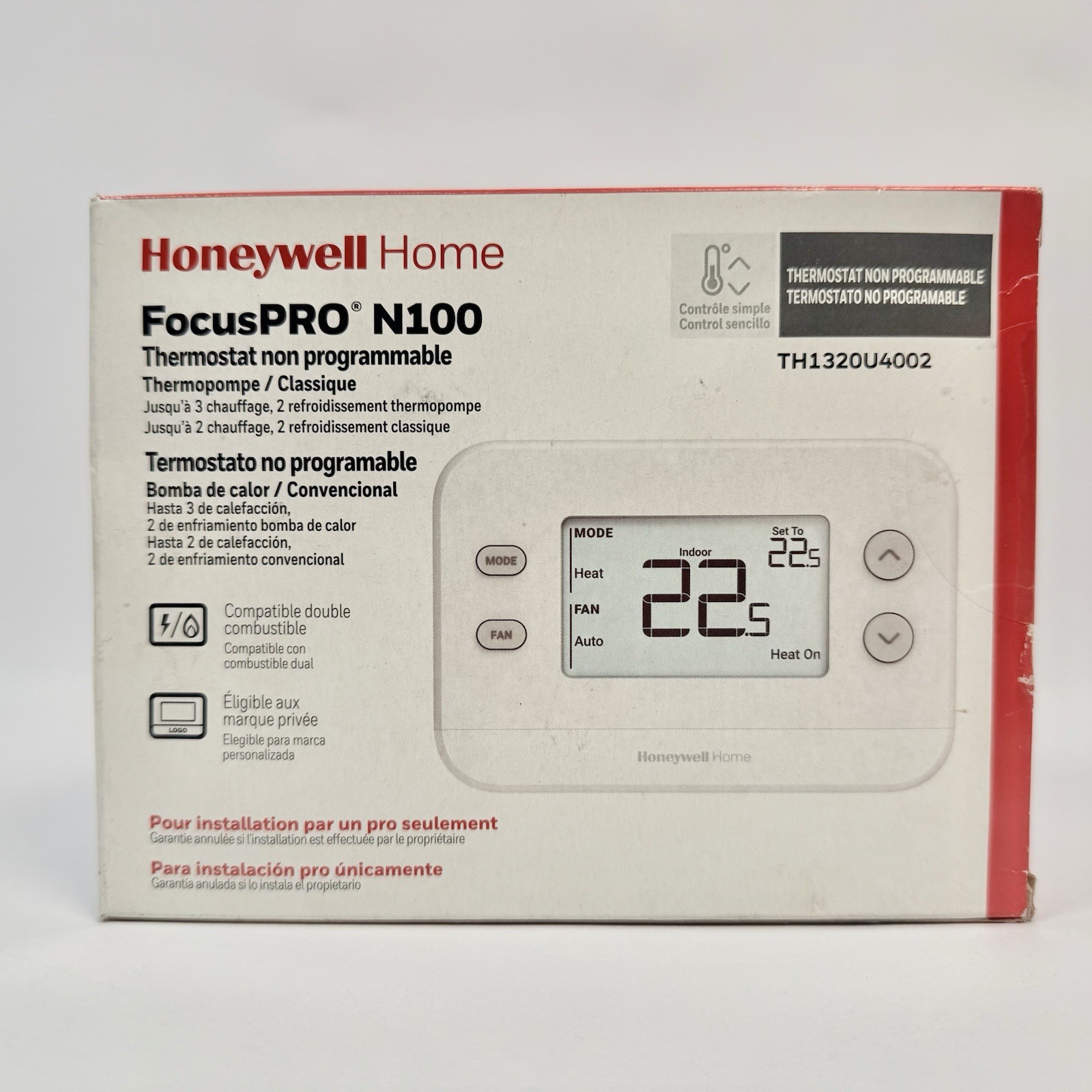 Honeywell Home FocusPRO N100 Non-Programmable Thermostat TH1320U4002