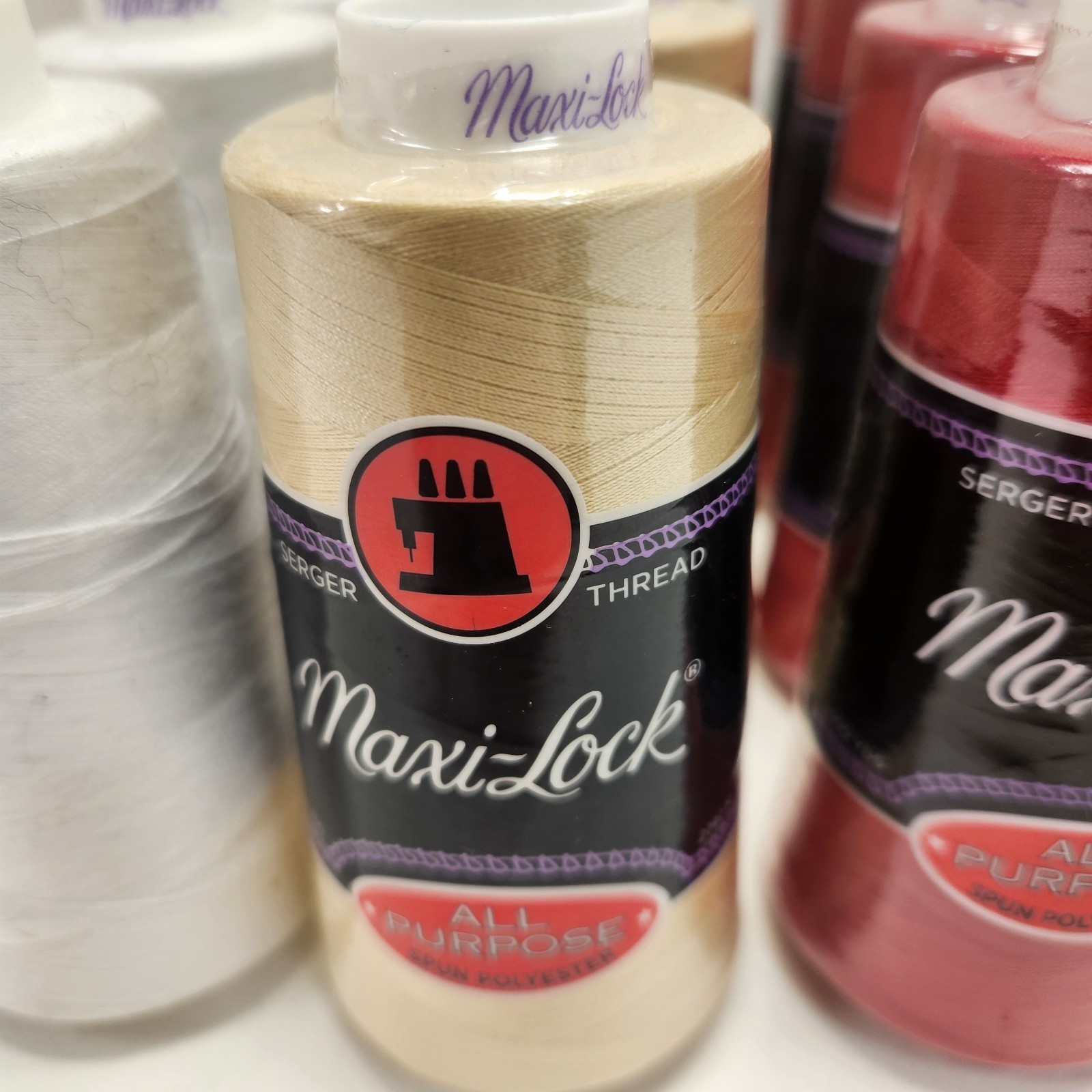 A&E Maxi-Lock Serger Thread Approx 3000 Yd. Each (Lot Of 16) 4 Open