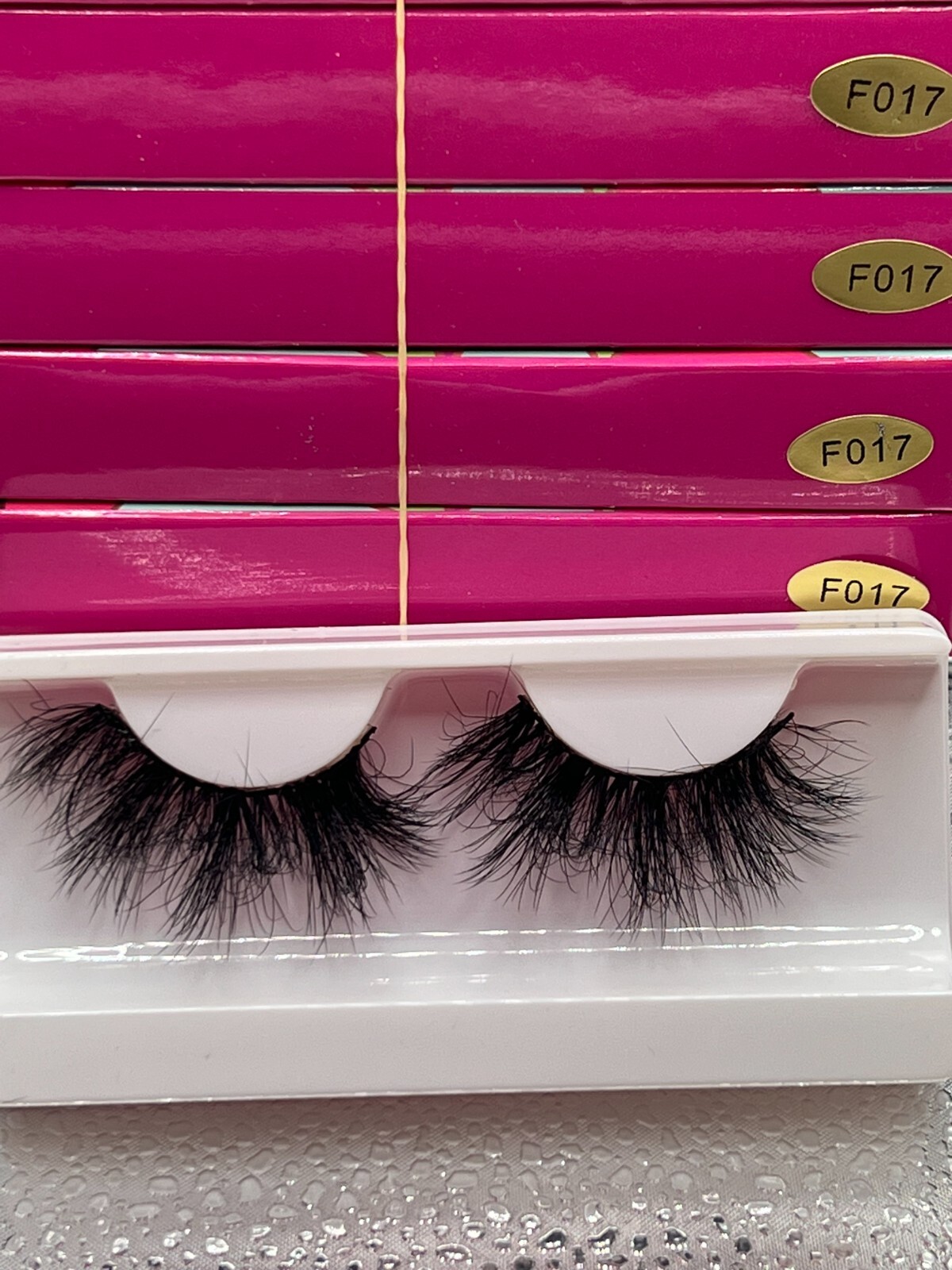 #F017（5 boxes) LONG 3D SYNTHETIC HANDMAD EYELASH BLACK COLOR