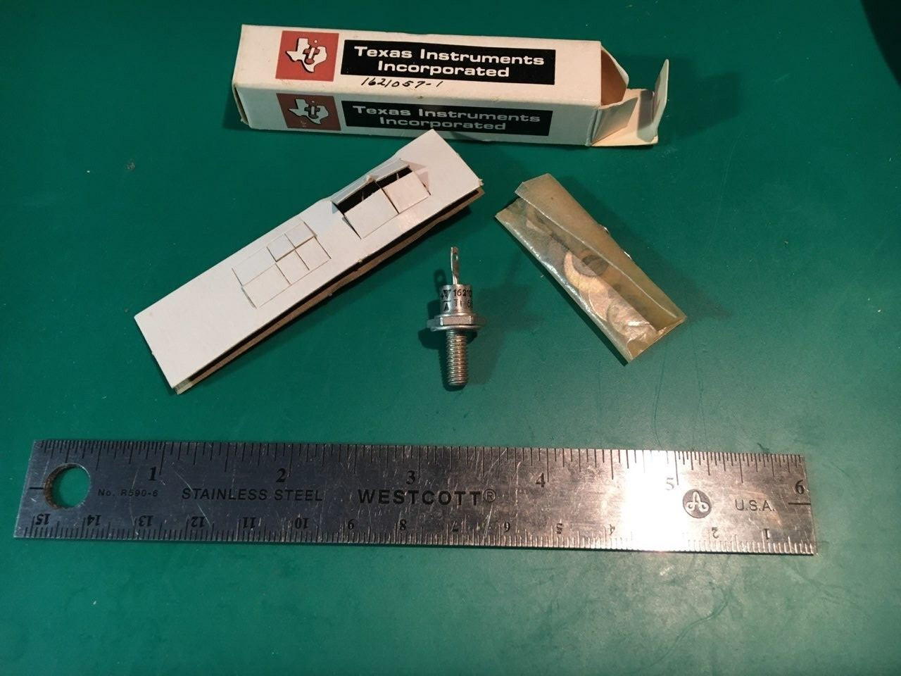 TVS Diode Transorb Thyrector OVP Device , TI # 1621057-1. Vintage, 3ea