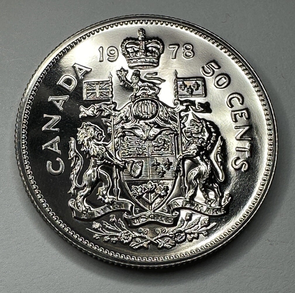 1978 Canadian 50Cent Piece Proof-Like Coin Uncirculated. Beautiful Coin!!!