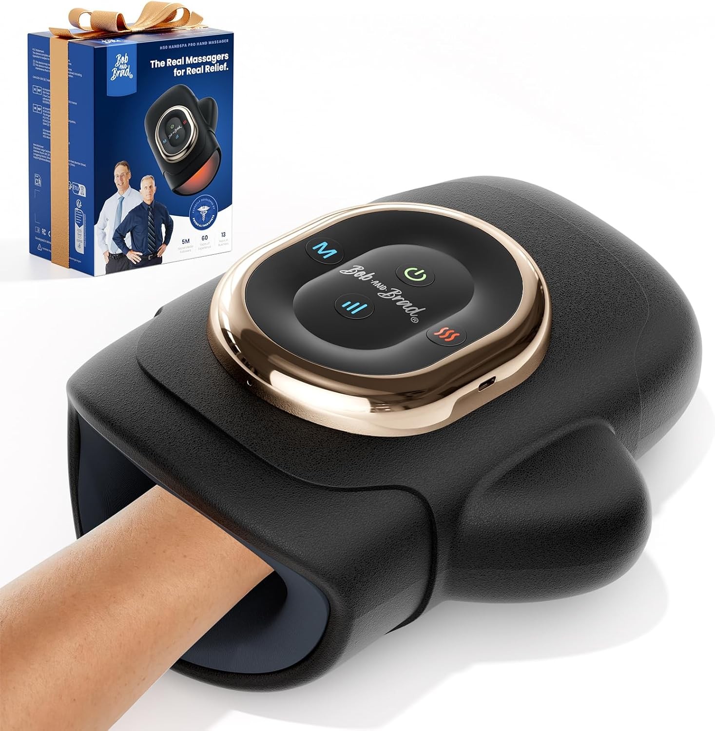 Bob and Brad Cordless Hand Massager Heated Compression Arthritis Relief HandSpa