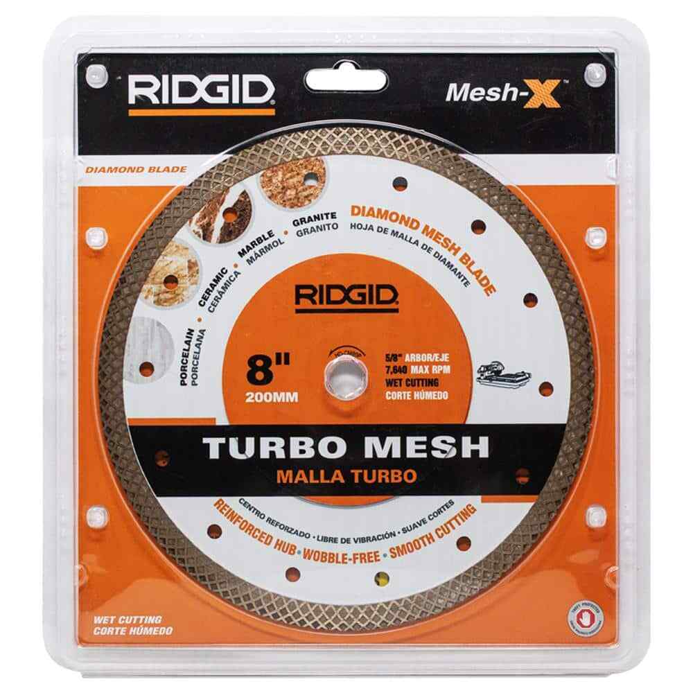 RIDGID 8 in. Continuous Mesh Rim Diamond Blade