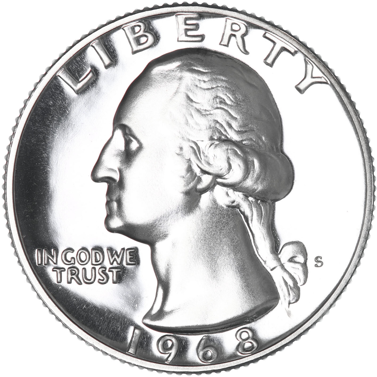 1968 S Washington Quarter Gem Proof CN-Clad Coin