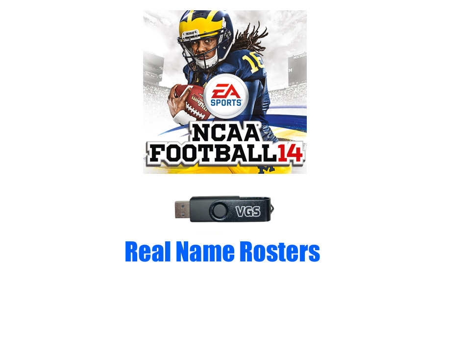 NCAA Football 14 Real Name Roster Save File - PlayStation 3 USB Memory PS3 2014