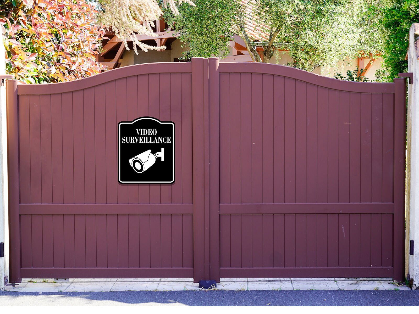 Video SURVEILLANCE BLACK Aluminum Composite Sign