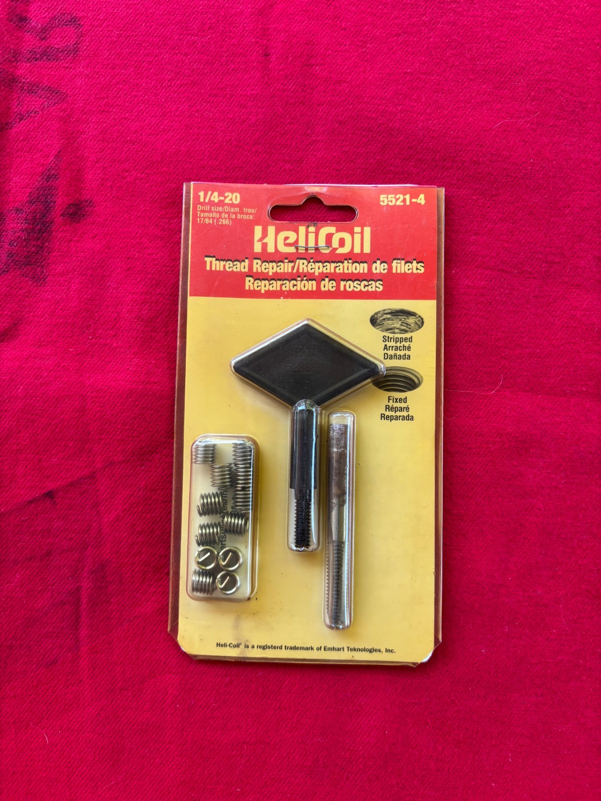 helicoil thread repair kit sae 5521-4  new unopened 1/4x20
