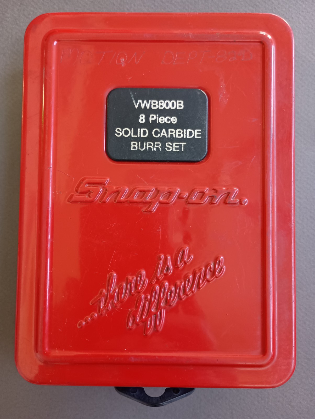 Snap-On 8-Piece Solid Carbide Burr Set VWB800B EMPTY CASE ONLY