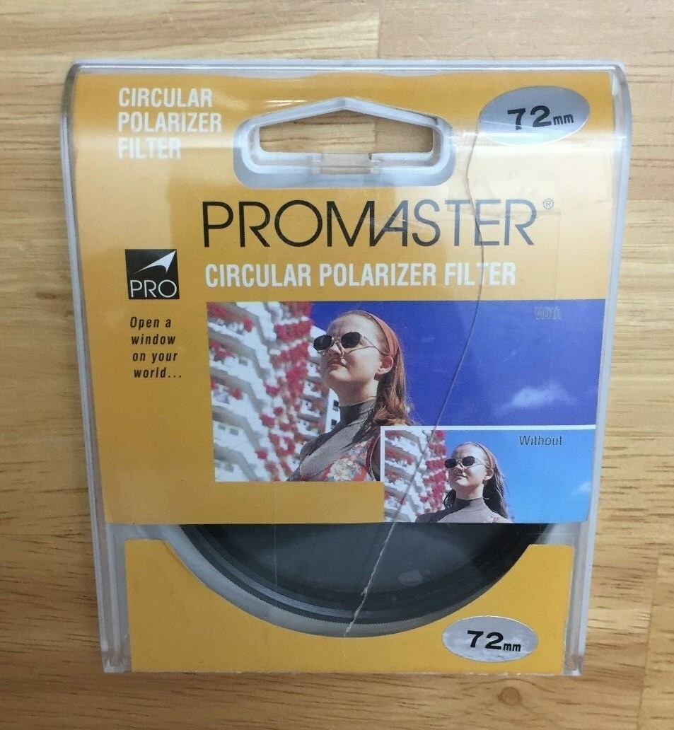 Promaster Filter 72mm CIR-PL Original Packaging Screw In Polarizer Glass Filter