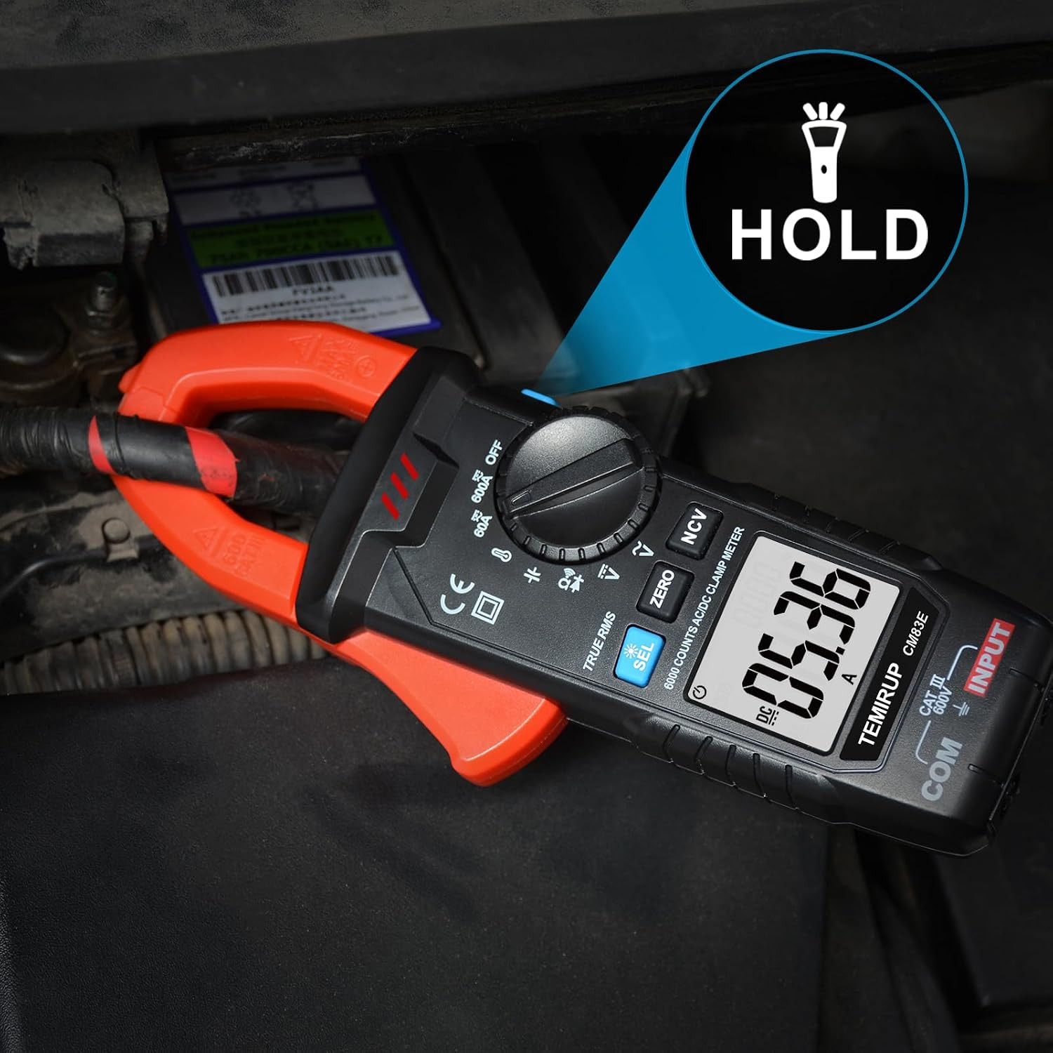 Digital Clamp Meter Multimeter, TRMS 6000 Counts 600A Current Amp Volt Meter, Au
