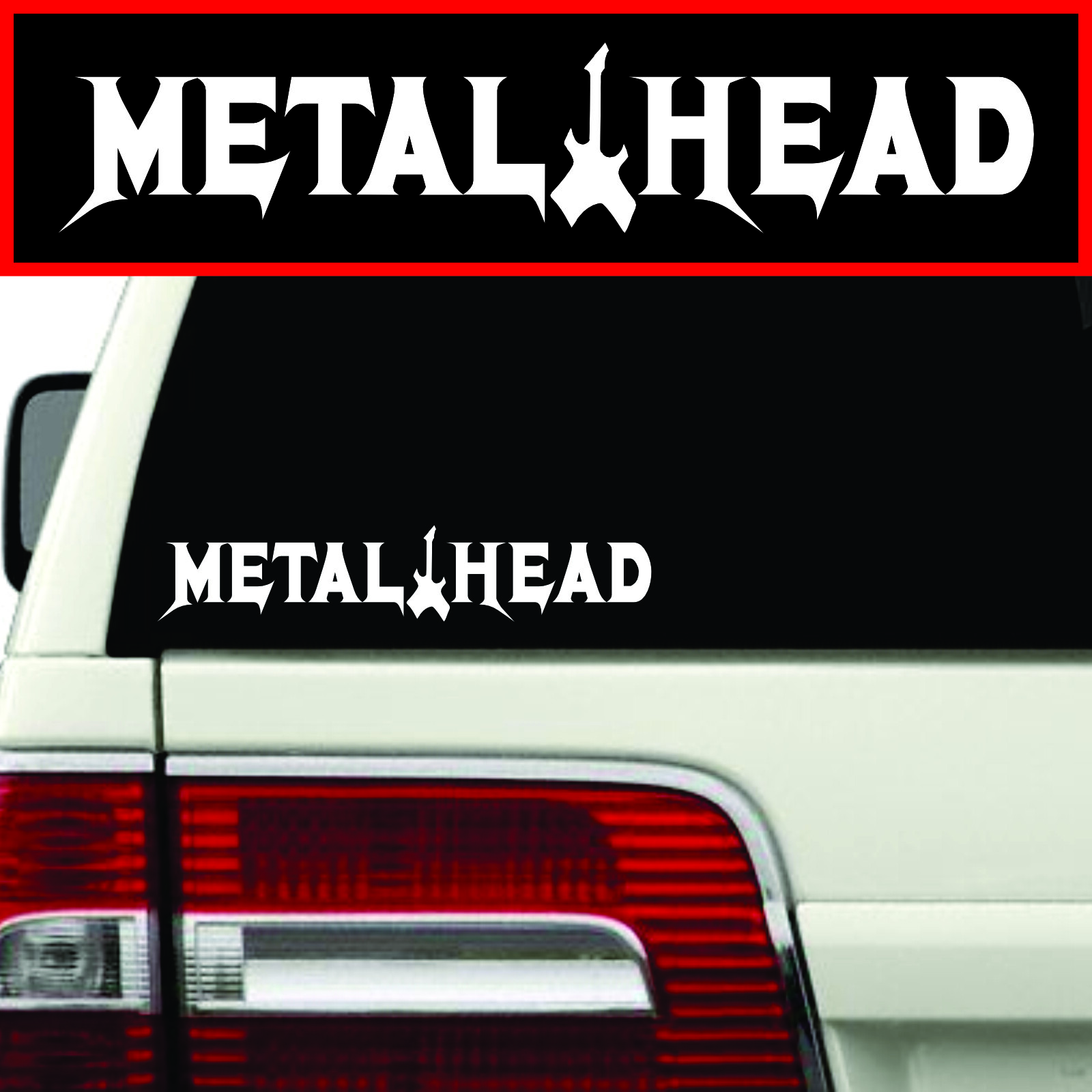 METAL HEAD Vinyl Bumper Sticker Decal | Car Truck Death Thrash Black Heavy Metal
