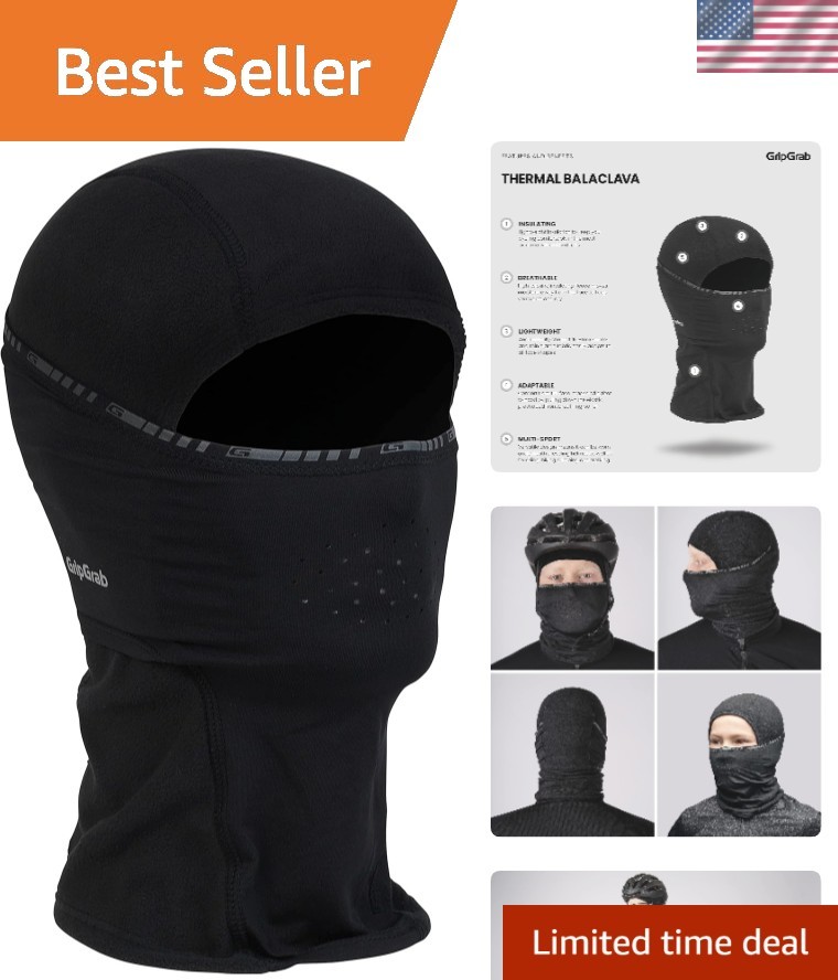 Versatile Soft Fleece Balaclava - Warm Full Face Mask for Cycling & Outdoor Use