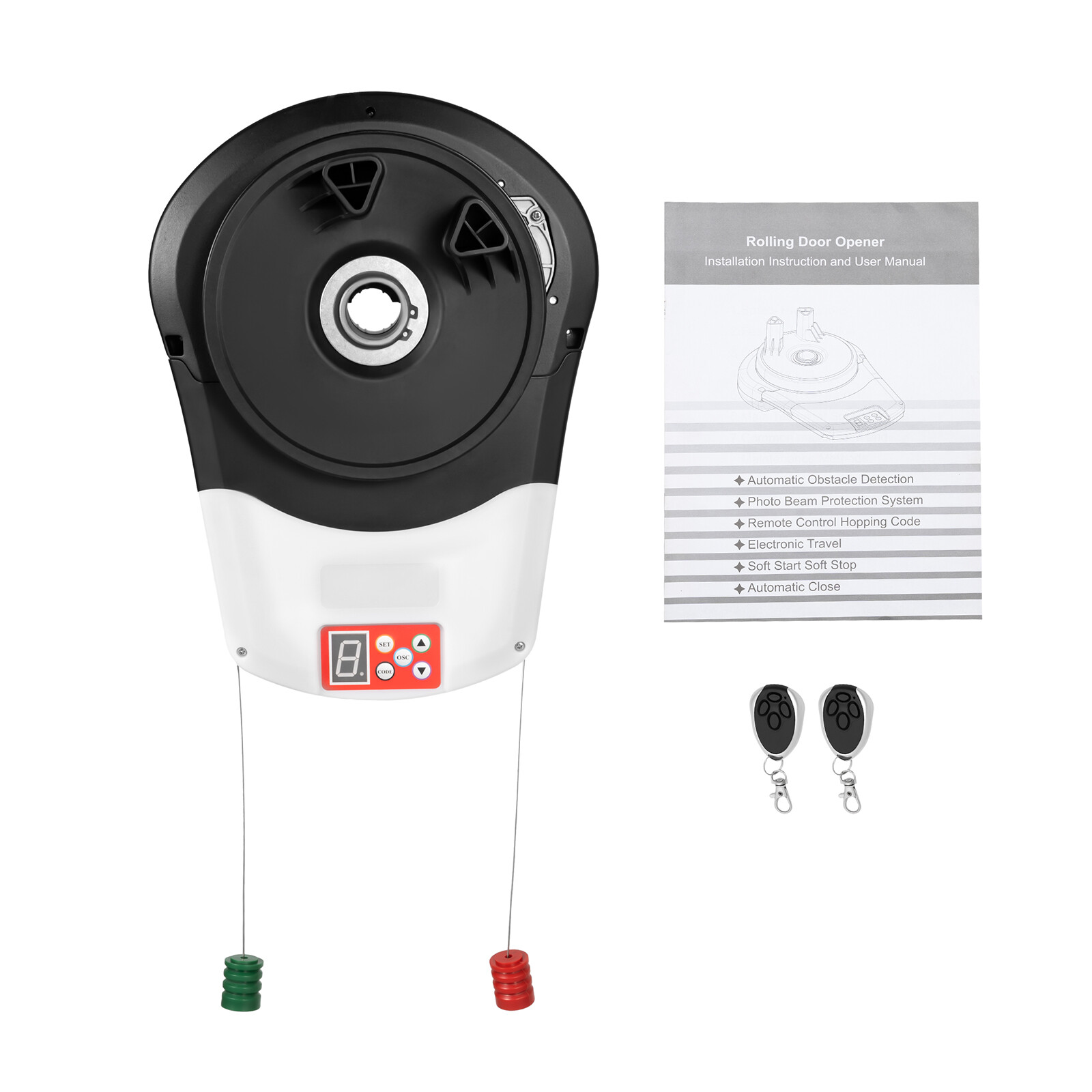 Automatic Garage Roll Up Roller Door Opener Motor with Remote Control Motor 100W