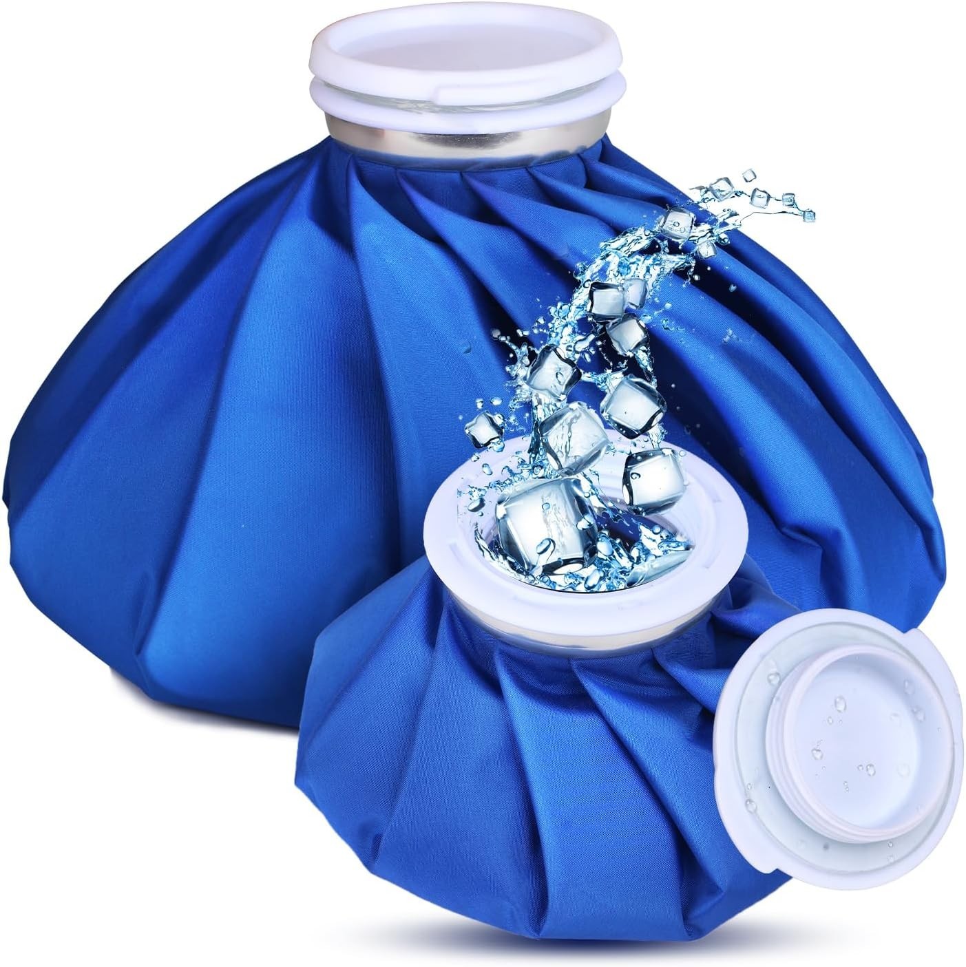 Reusable Ice Bags for Injuries, No-Leak & Waterproof, Blue (6 in + 11 In)