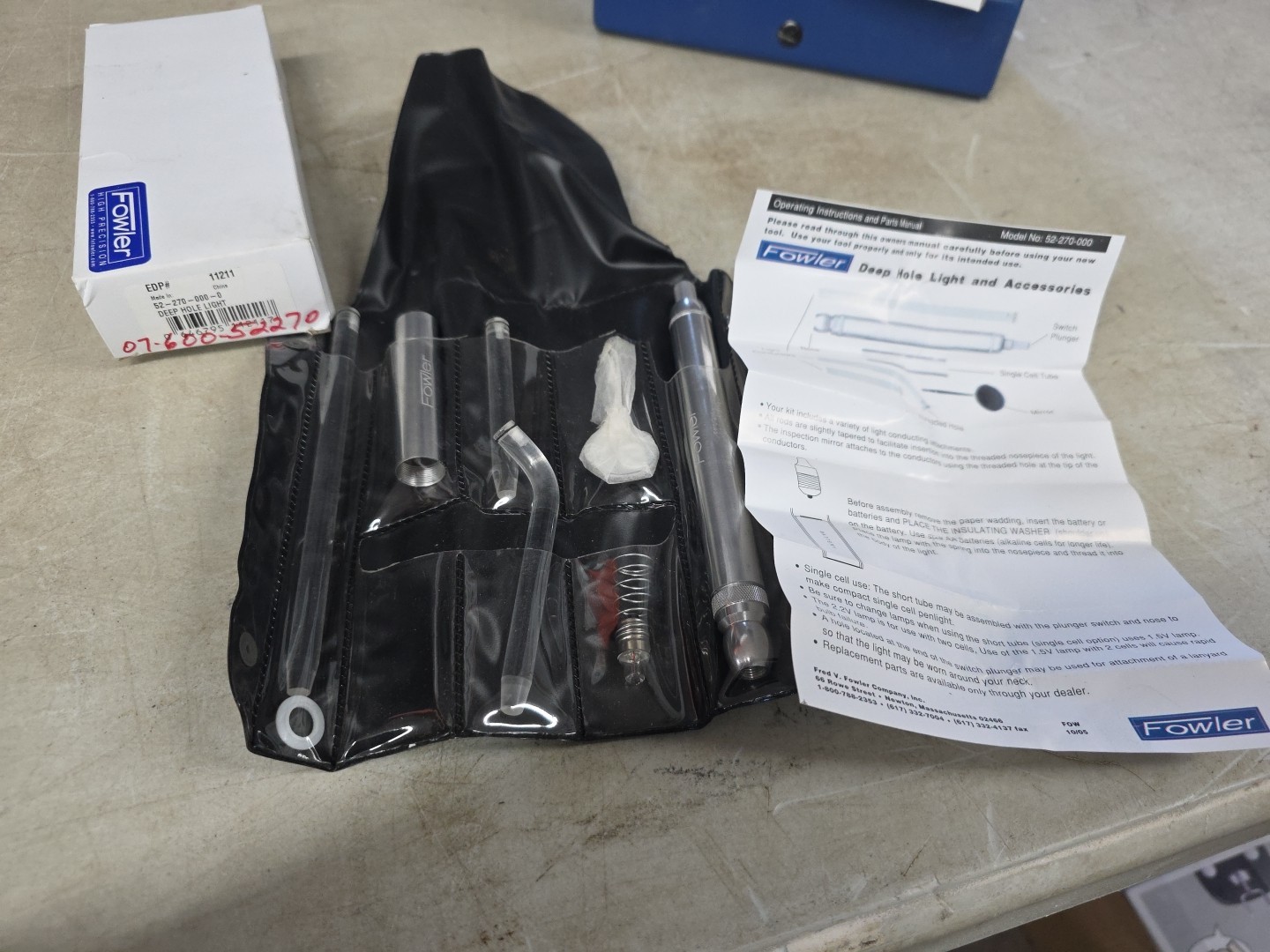 FOWLER DEEP HOLE LIGHT & ACCESSORIES 52-270-000