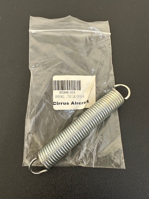 Cirrus Aircraft Spring, P/N 50246-001 (New Surplus) (ST)