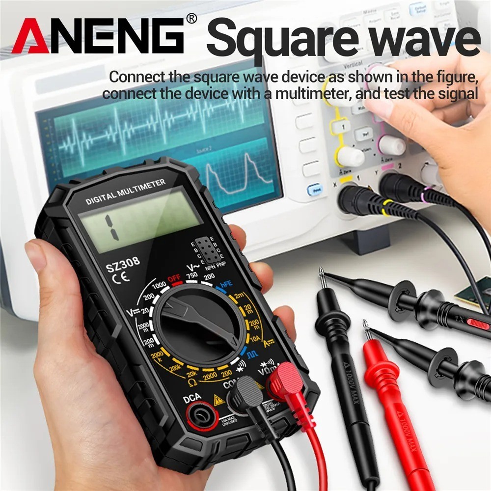 Portable Digital Multimeter AC DC Voltage Current Ohm Volt Tester Meter Tool