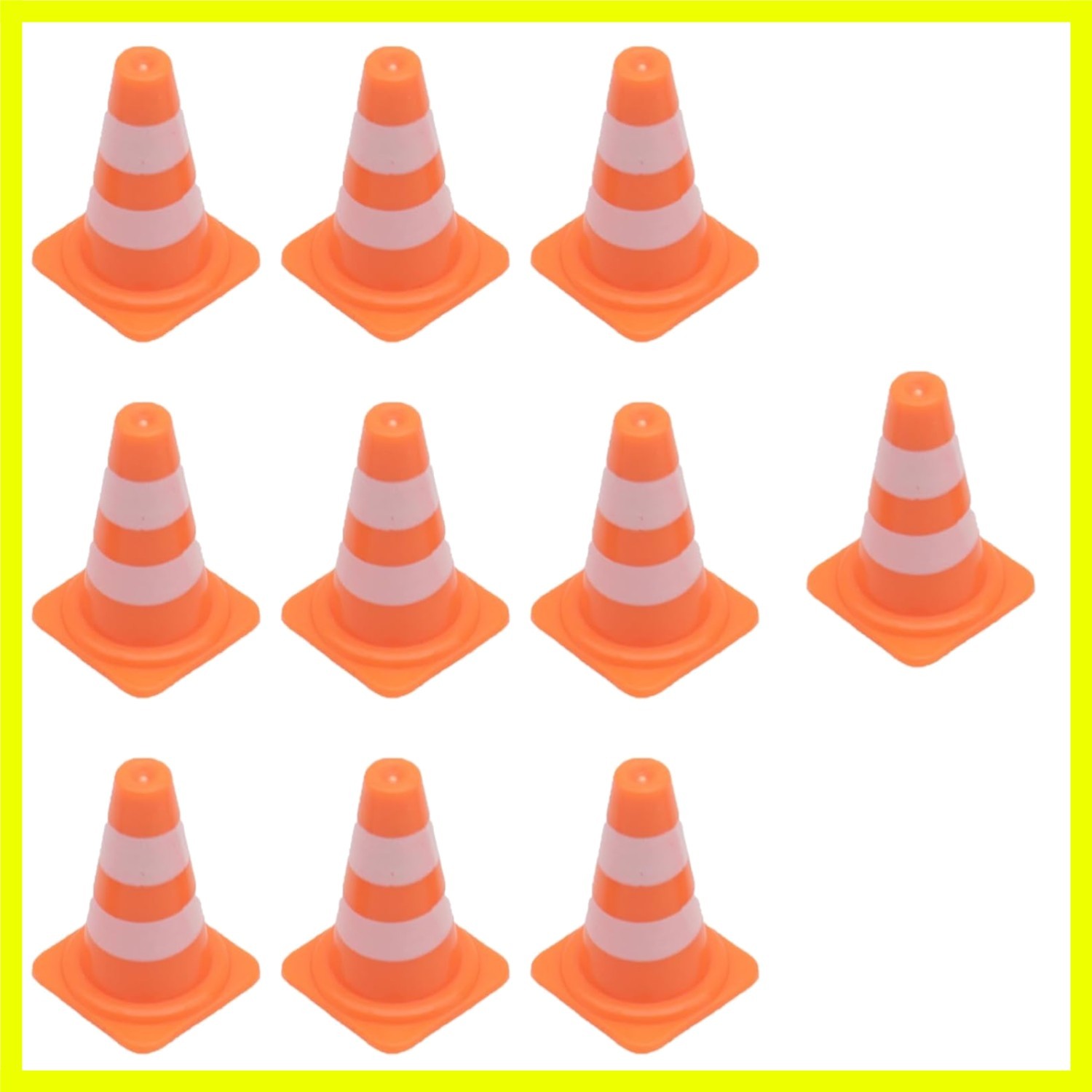 10 Pcs Mini Traffic Cones 1" Training Roadblock Signs Plastic Small Orange Tr...