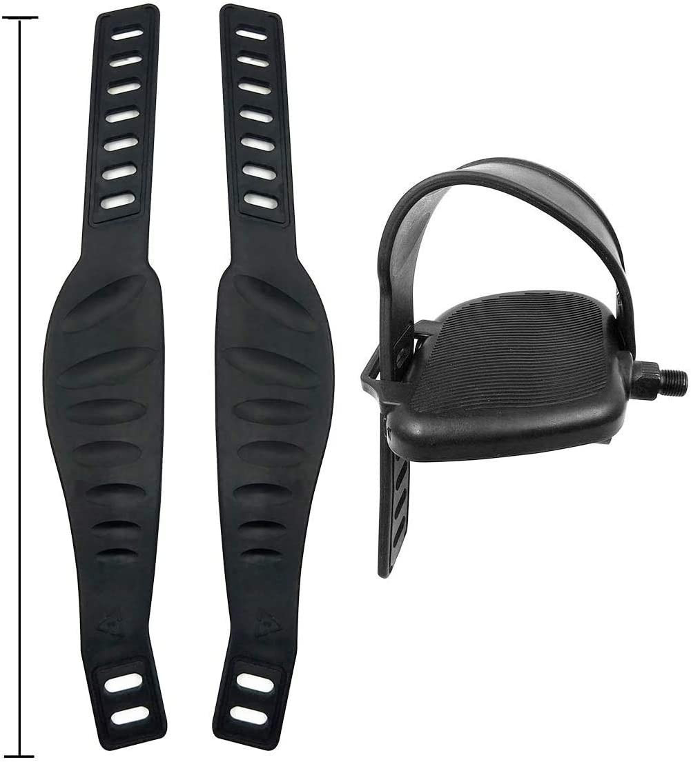A Pair Exercise Bike Pedal Straps and Widened Straps for Exercise Bike Bicycle C