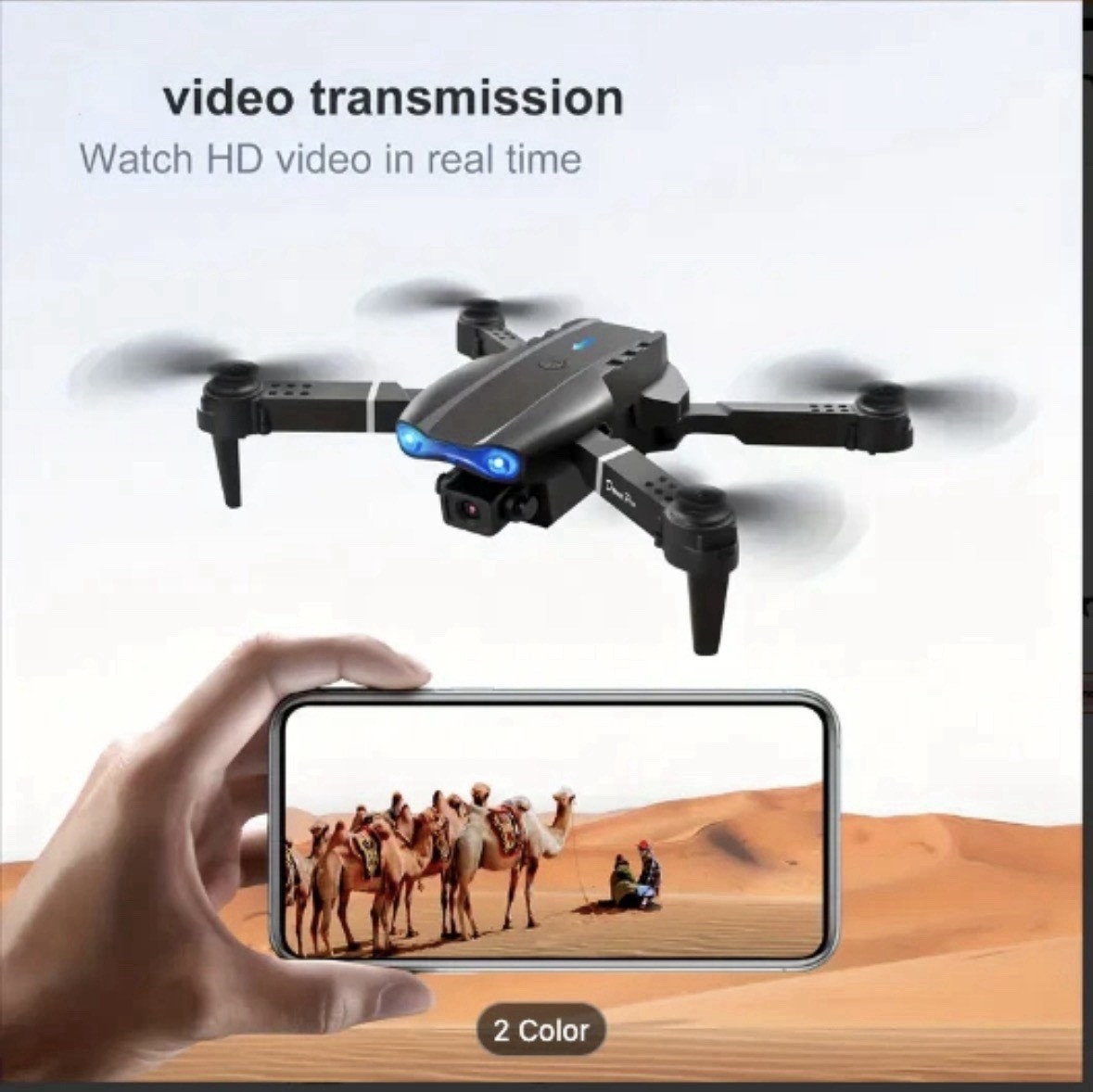 K3&E99 Pro Foldable, Dual Cameras Obstacle Avoidance Remote Control- FREE SHIP