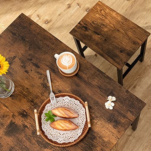 3-Piece Industrial Dining Table Set, Kitchen Table, Space Saving Dinette for