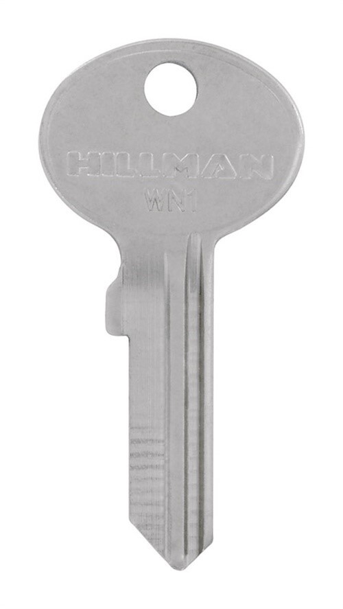 Hillman 86718 Brass Nickel WN-1 Universal Single Sided Blank Key (Pack of 10)