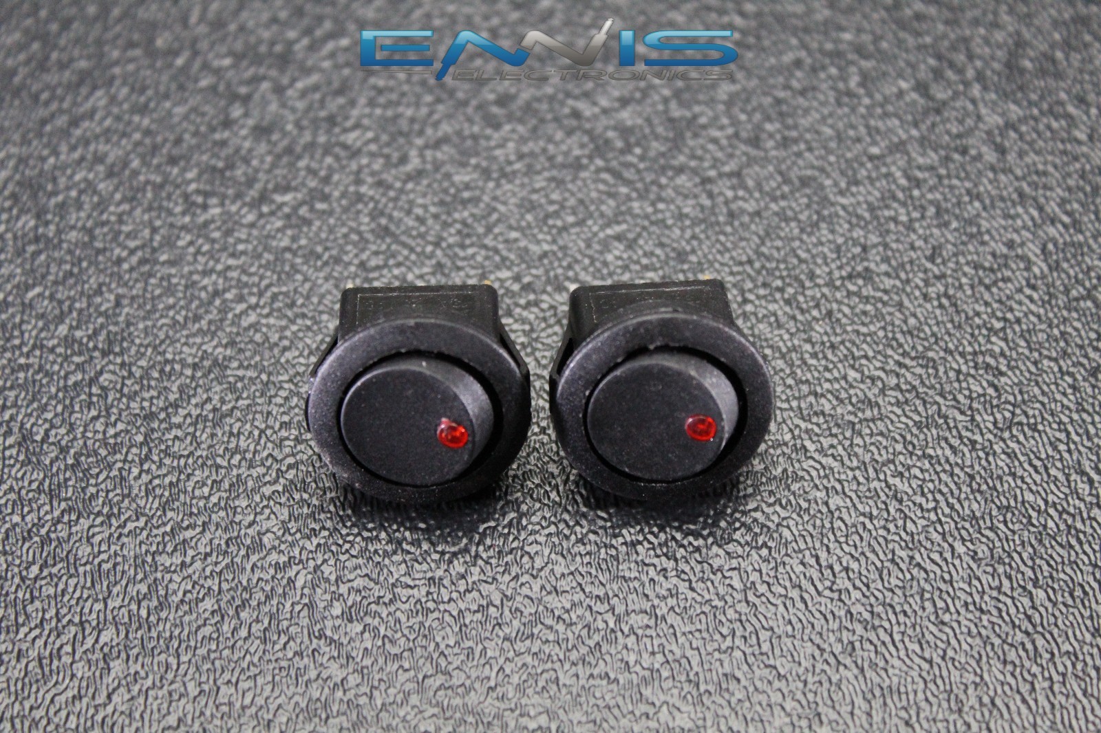 5 PCS ROUND ON OFF ROCKER SWITCH MINI TOGGLE RED LED 3/4 MOUNT HOLE EC-1103ARD