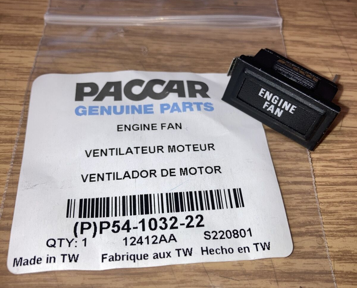 ~NEW PACCAR KENWORTH "ENGINE FAN" DASH INSERT INDICATOR LAMP ID~ P54-1032-22