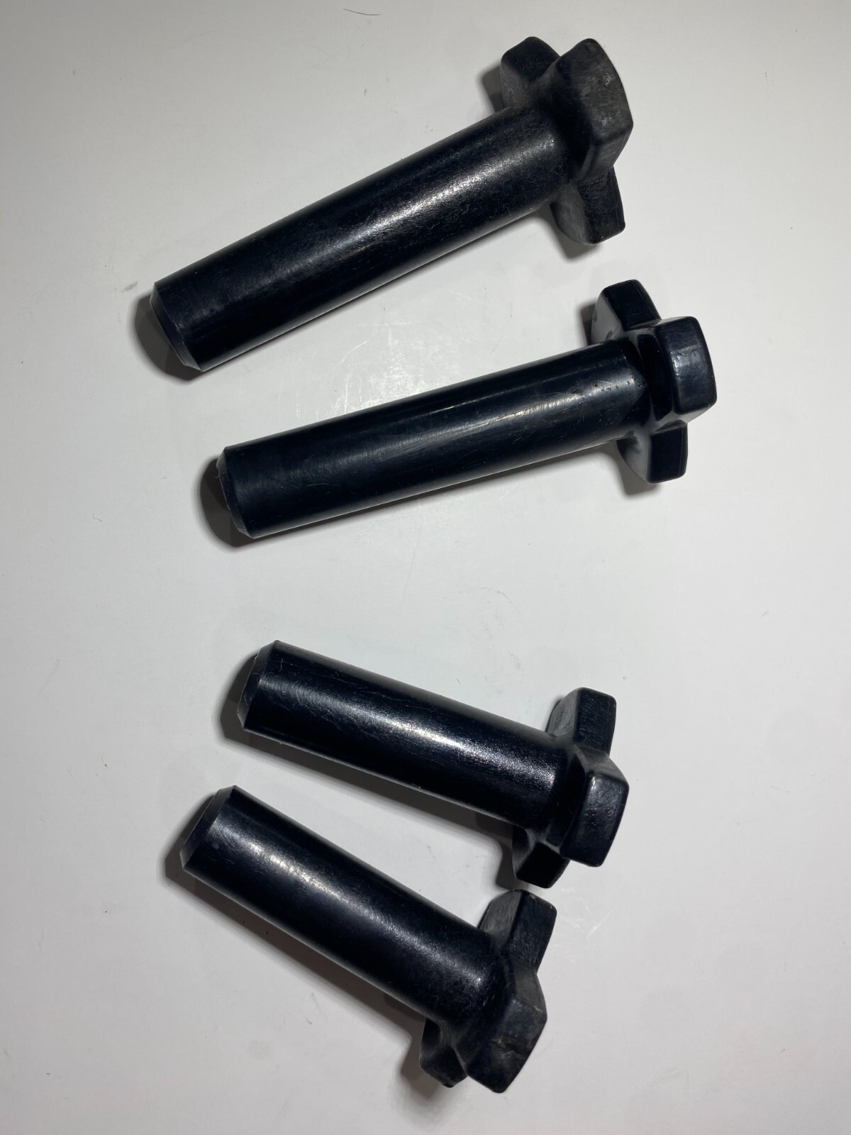 Lot of 4 Taylor Ice Cream Machine Nut Studs – 2 Short, 2 Long, Black