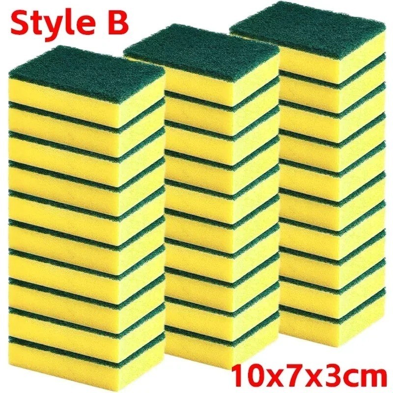 Double Sided Cleaning Sponge Rust Remover Kitchen Scrub Highly Absorbent