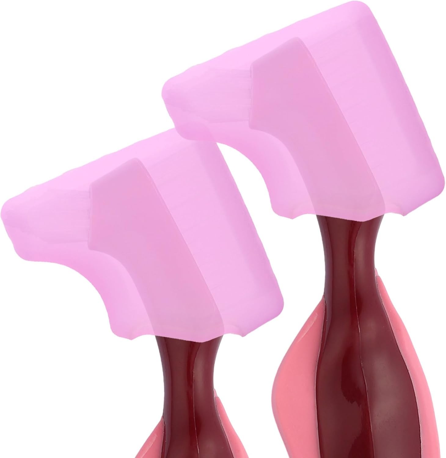 Soft Silicone Denture Brush Covers, Pink