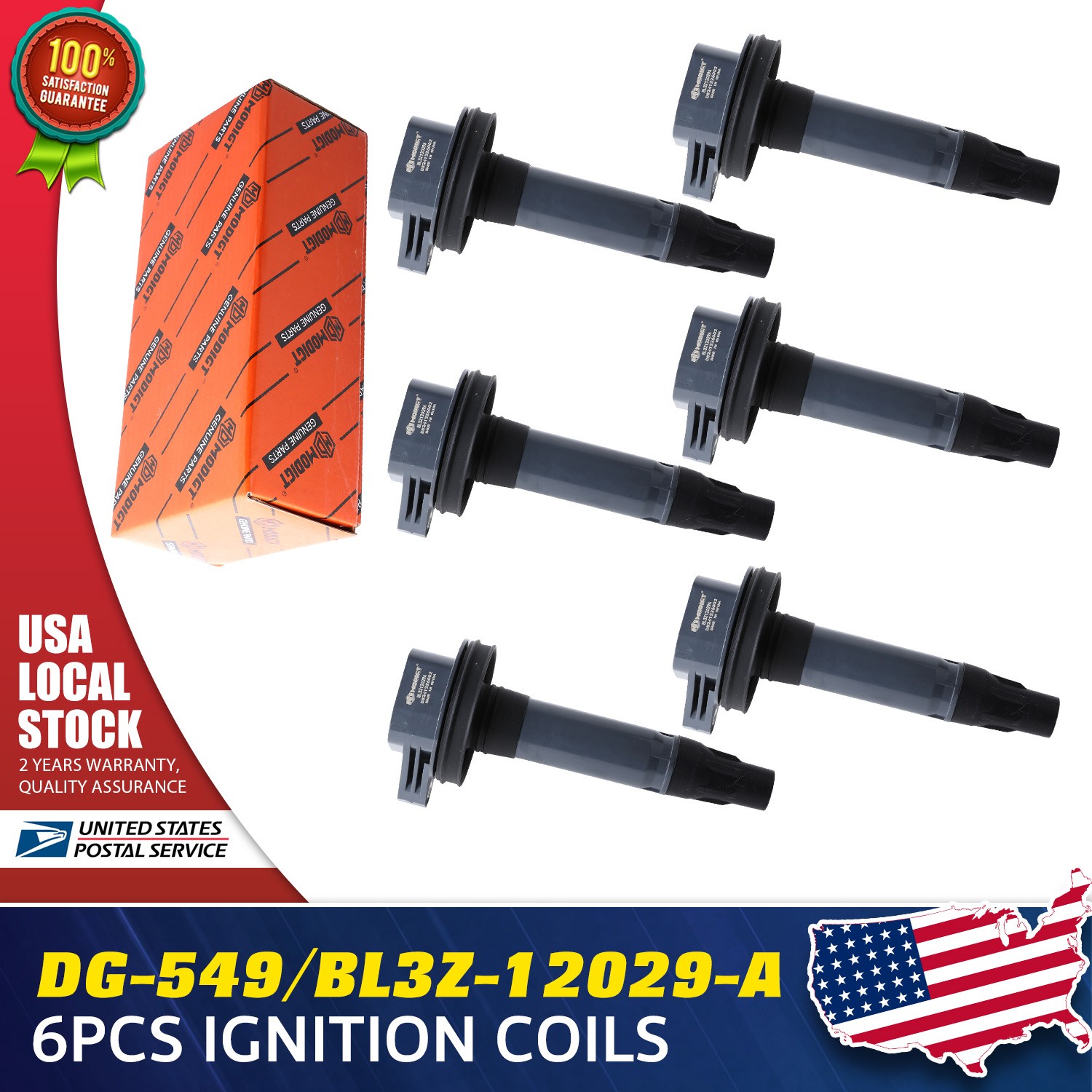 6Pcs UFD646 IGNITION COIL DG-548 DG549 DG-549 UF-646 UF646 BL3E-12A375-CB