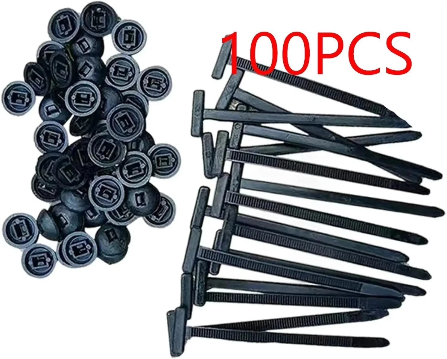 100 PCS Nylon Universal Cable Tie Buckle，Heavy Duty Self-Locking Zip Ties Holder