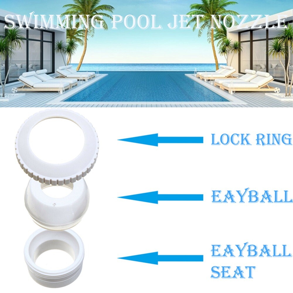 Universal Swimming Pool Nozzle Pool Spout Fitting Spa 180° Return Jet Nozzle