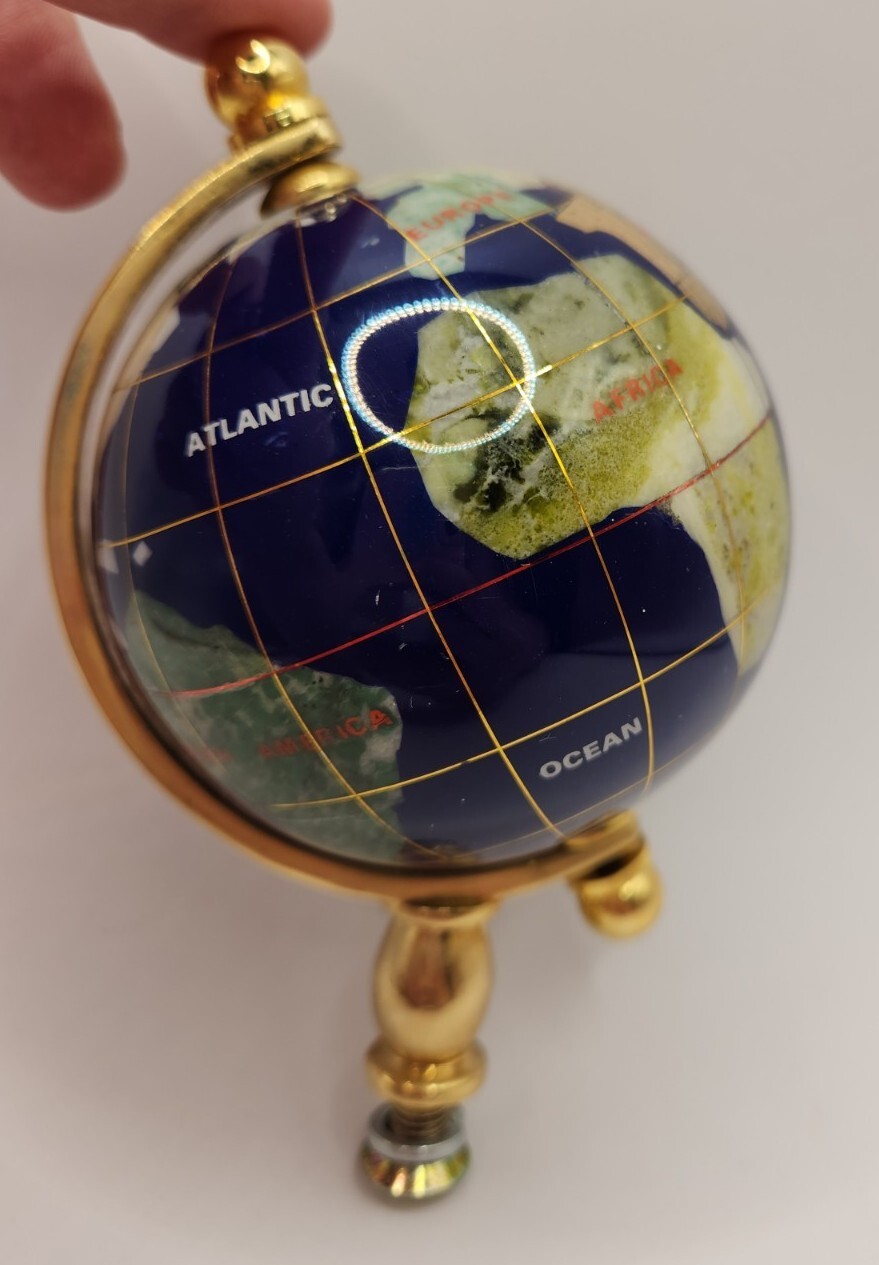 Stone & Abalone Mini 3.5" Globe--No Base