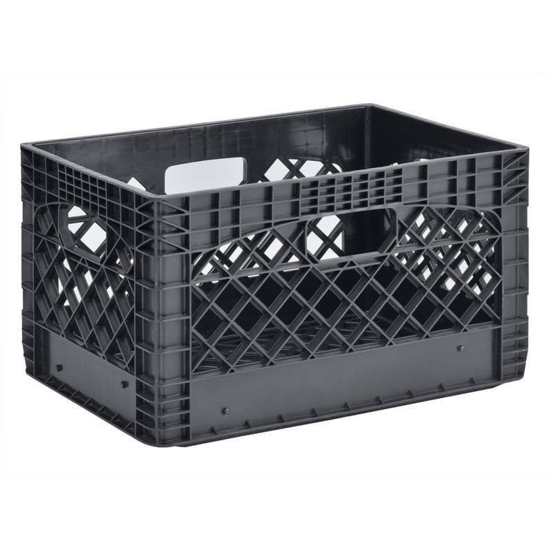24 QT Heavy-Duty Rectangular Dairy Crates Versatile Storage Stackable New