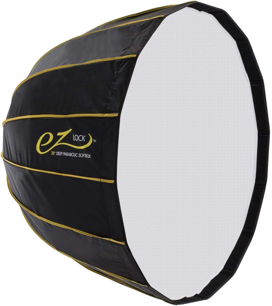 EZ Lock 38" Deep Parabolic Quick Softbox, 16-Sided Parabolic Softbox Opens up an