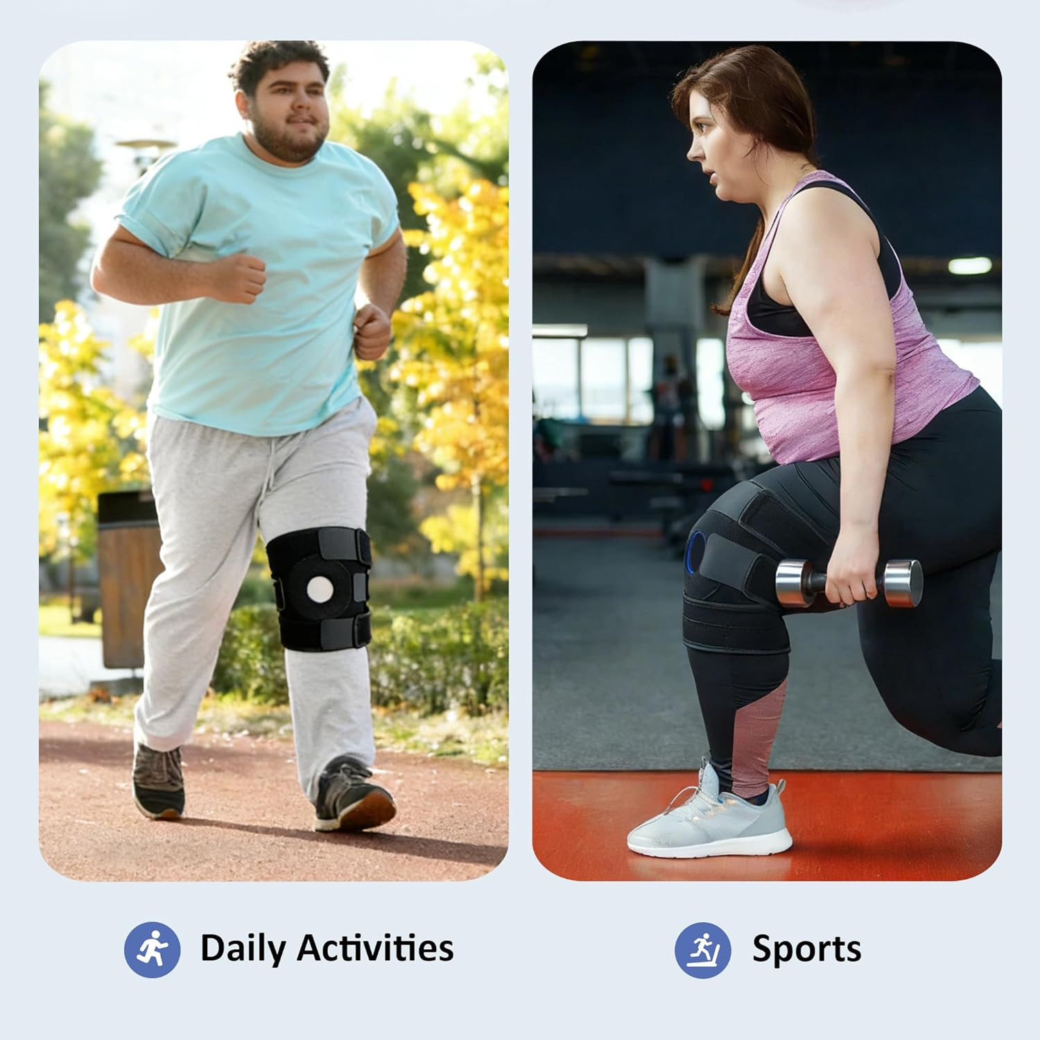 Plus Size Knee Brace for Obese Women & Men - Adjustable Knee Support for Meniscu